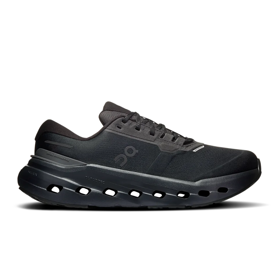 On Cloudrunner 3 Waterproof Black & Black Feminino – Corrida no dia a dia, estabilidade, impermeável
