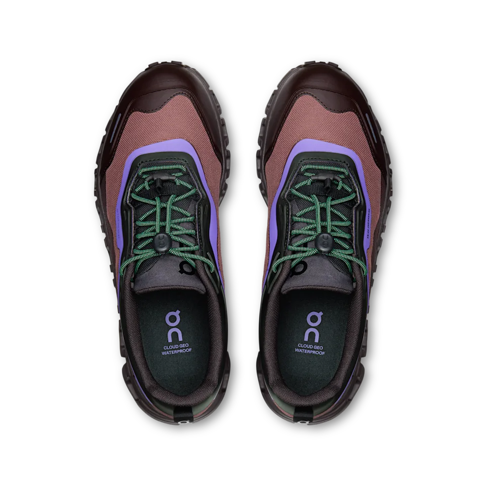 On Cloud 6 Geo Waterproof Black & Tyrian Feminino