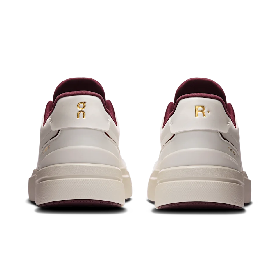 On THE ROGER Centre Court Ivory & Maroon Feminino