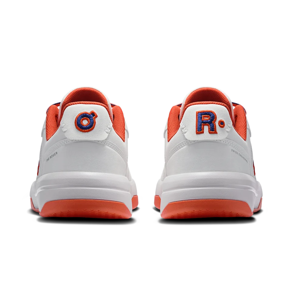 On THE ROGER Clubhouse Varsity White & Flame Feminino