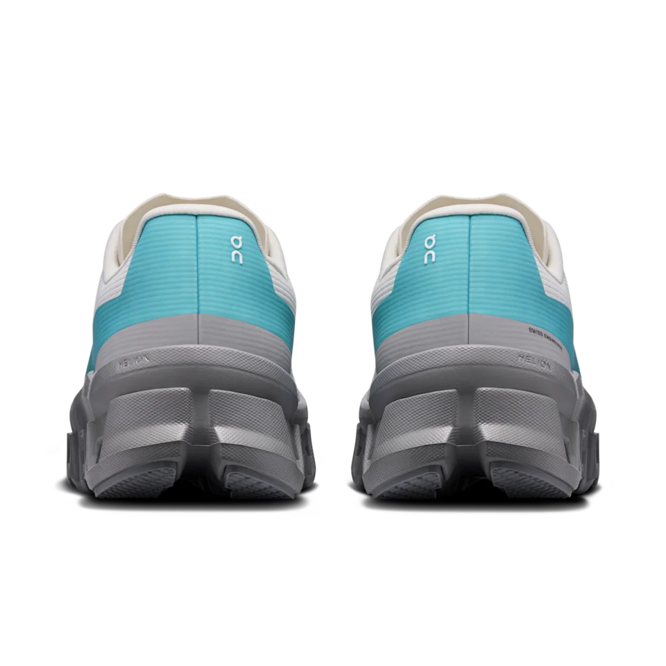 On Cloudmonster Void White & Aquamarine Feminino