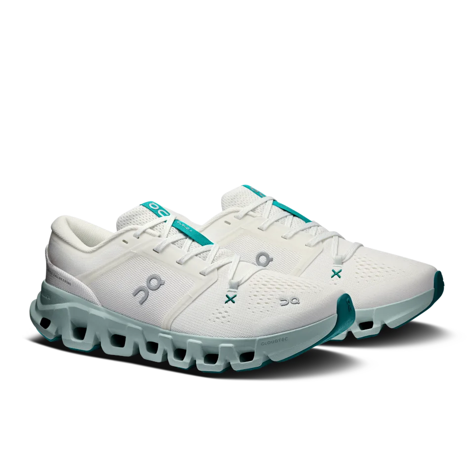 On Cloud X 5 Ivory & Surf Feminino