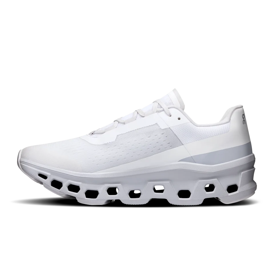 On Cloudmonster White & Glacier Masculino