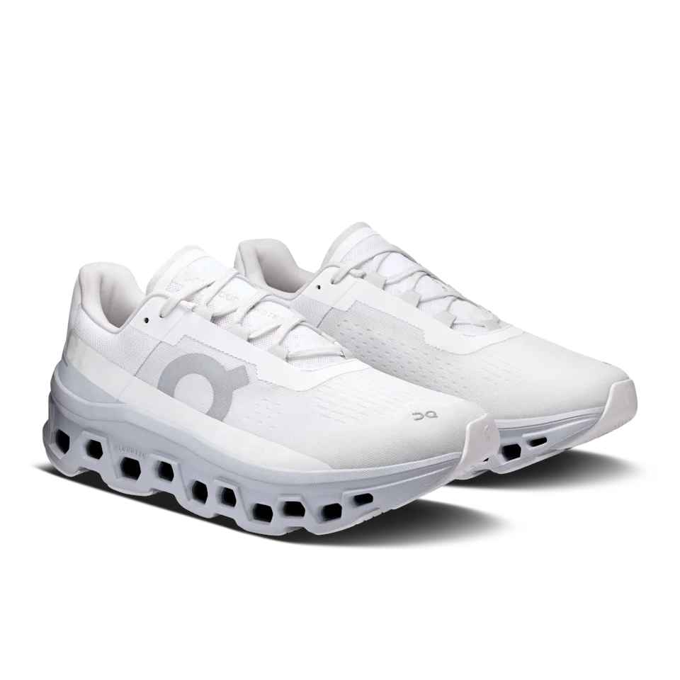 On Cloudmonster White & Glacier Masculino