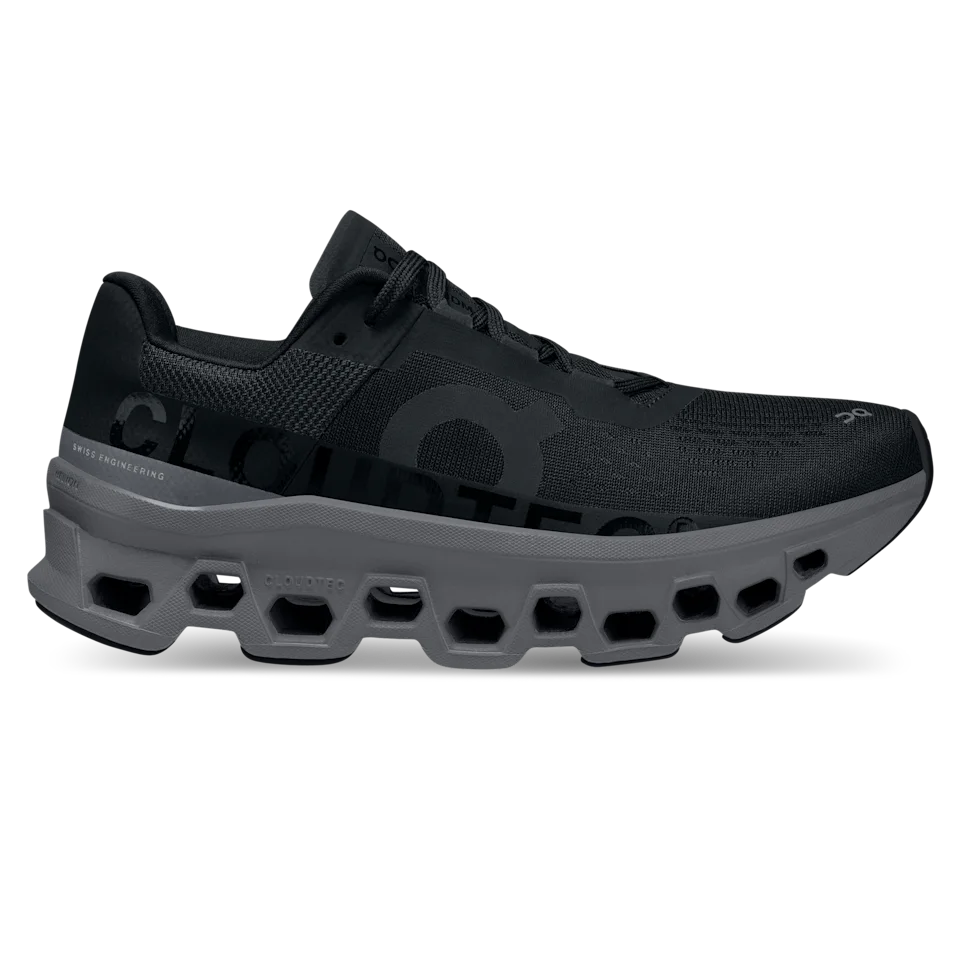 On Cloudmonster Black & Magnet Feminino – Corrida de rua, Retorno de energia, CloudTec®